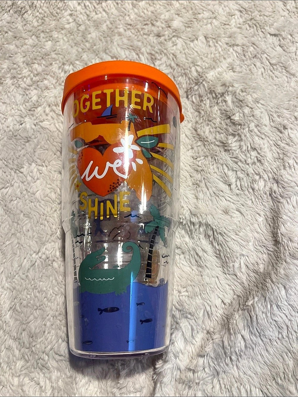 Tervis Together We Shine Florida Disaster Fund Tumbler Orange & Clear 24 ounce o